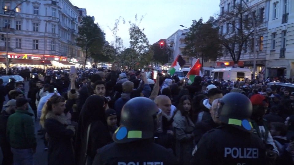 Manifestazione pro palestinese a Berlino