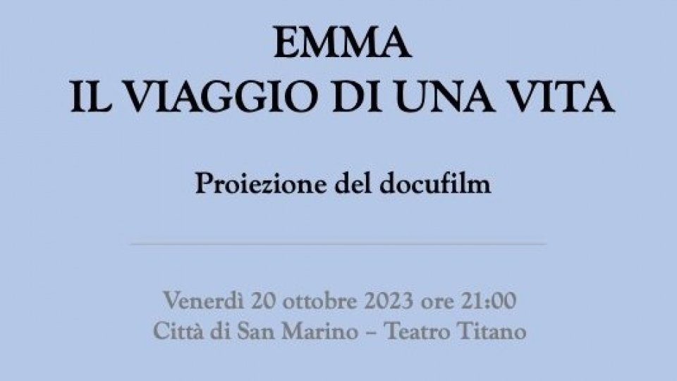 Emma Rossi: al Teatro Titano la proiezione del docufilm nel 20°anniversario