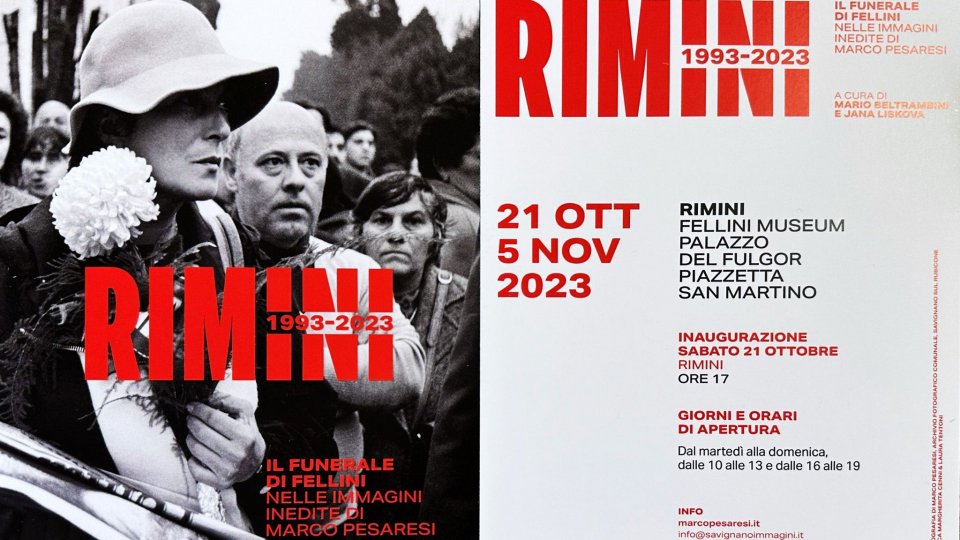 Presentata la mostra “Rimini 1993-2023: il funerale di Fellini nelle immagini inedite di Marco Pesaresi”, dal 21 ottobre al 5 novembre al Palazzo del Fulgor - Fellini Museum