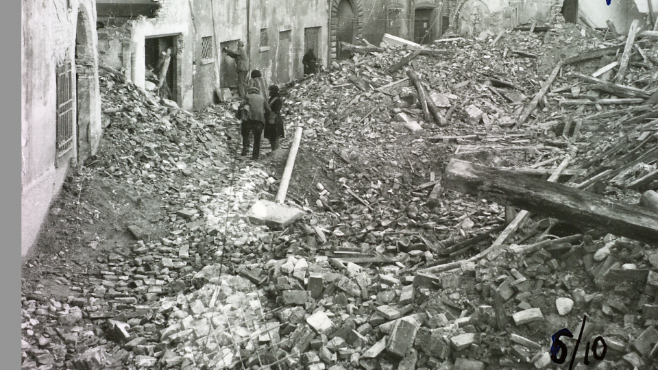 Immagine del bombardamento @Comune di Rimini