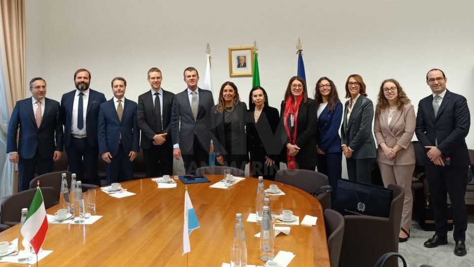 Una delegazione della Commissione Esteri di San Marino a Palazzo Madama per una riunione congiunta