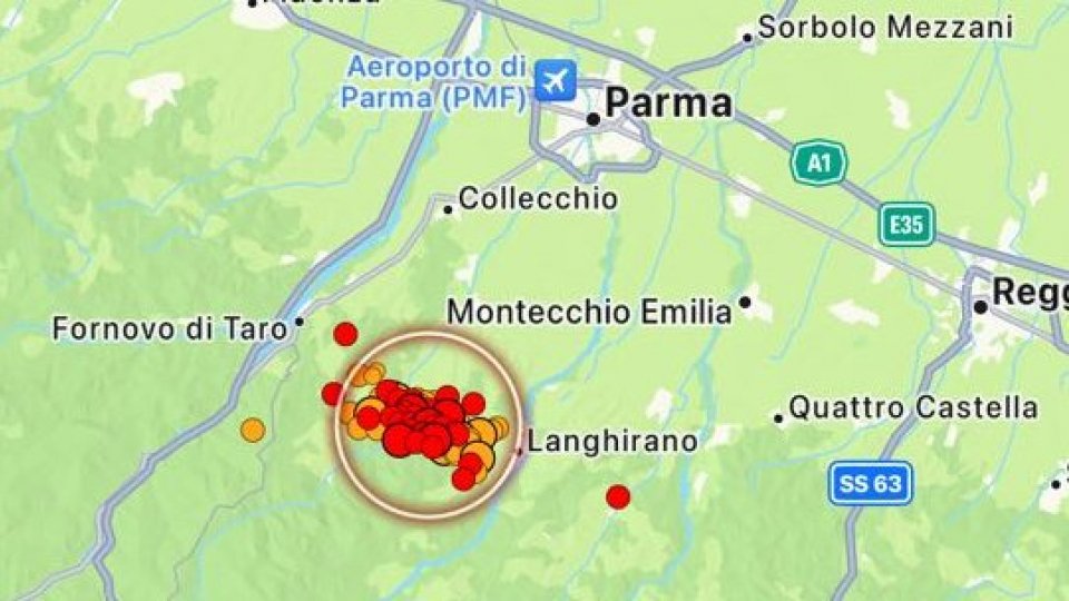 Continua lo sciame sismico a sud di Parma