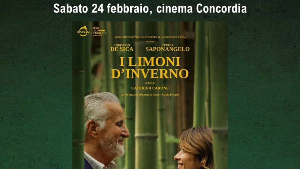 La proiezione del film I LIMONI D’INVERNO con partecipazione della regista Caterina Carone, prevista per sabato pomeriggio, sarà ad ingresso gratuito