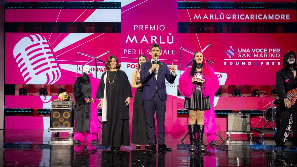 Marlù sul palco di Una Voce per San Marino