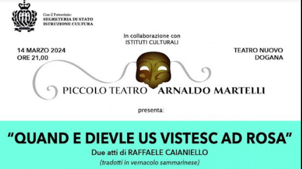 Piccolo Teatro Arnaldo Martelli: "Informazioni su prevendita biglietti per serata 14 marzo"