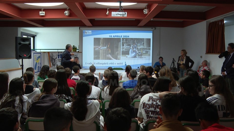 Scuola Media di Serravalle: la videoconferenza sui valori olimpici