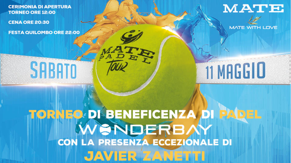 Sabato al Wonderbay le Mate Pal Finals con Javier Zanetti