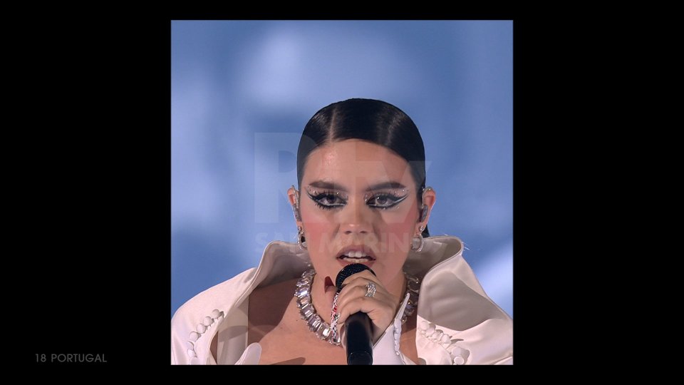 Iolanda all'esibizione in finale dell'Eurovision Song Contest