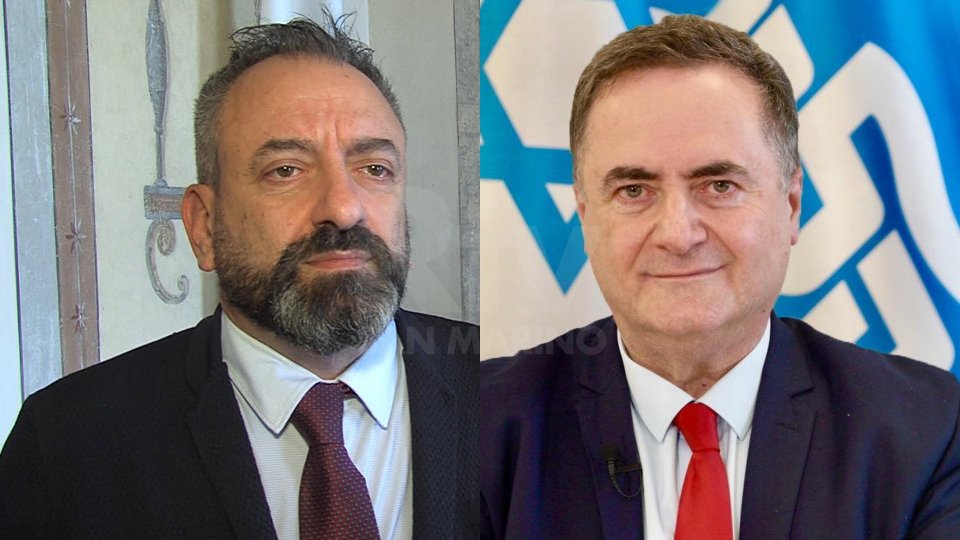Il Segretario agli Esteri, Luca Beccari e il Ministro degli Esteri israeliano, Yisrael Katz