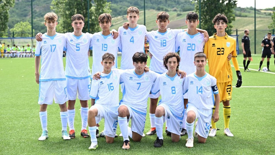 La nazionale di San Marino under 14 impegnata contro i pari età di Malta (Foto: FSGC)