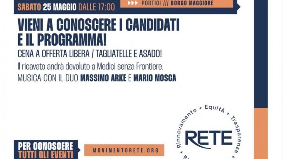 Rete: sabato in Borgo una festa per far conoscere i candidati