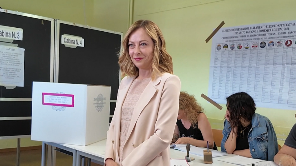 La Premier italiana Giorgia Meloni  si è recata a votare