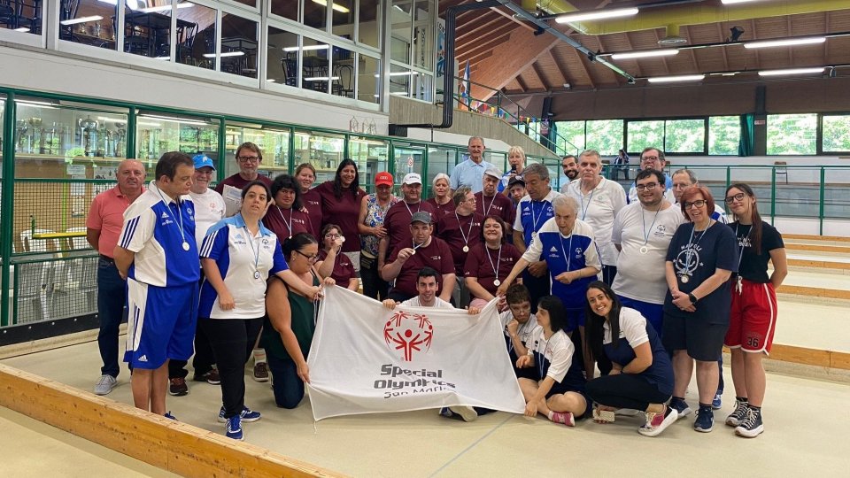 Delegazione di atleti e dirigenti bavaresi al Trofeo Boccia-Amici a San Marino