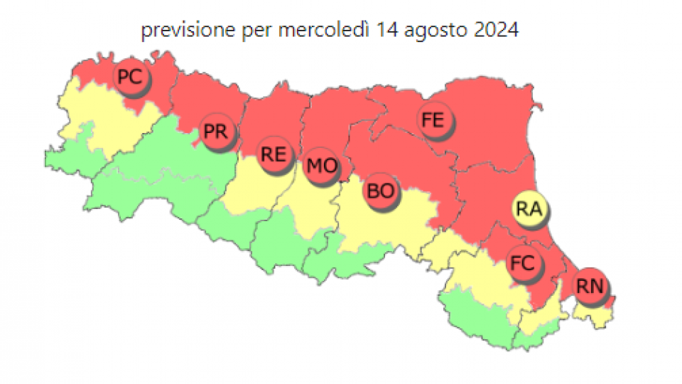 Ancora almeno tre giorni di 'disagio bioclimatico' in Emilia-Romagna