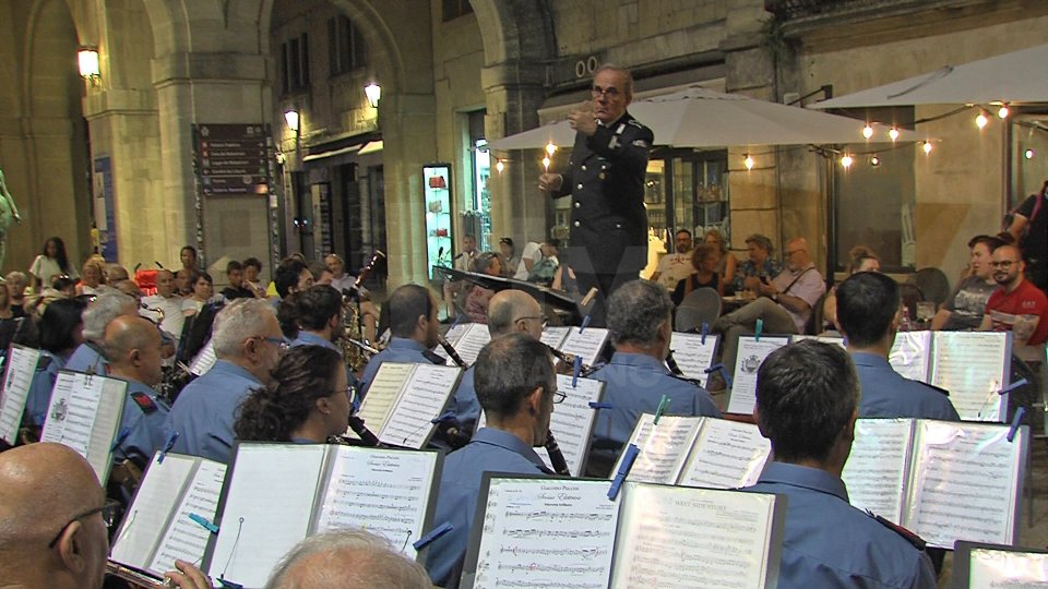 Concerto della Banda Militare in Piazzetta del Titano