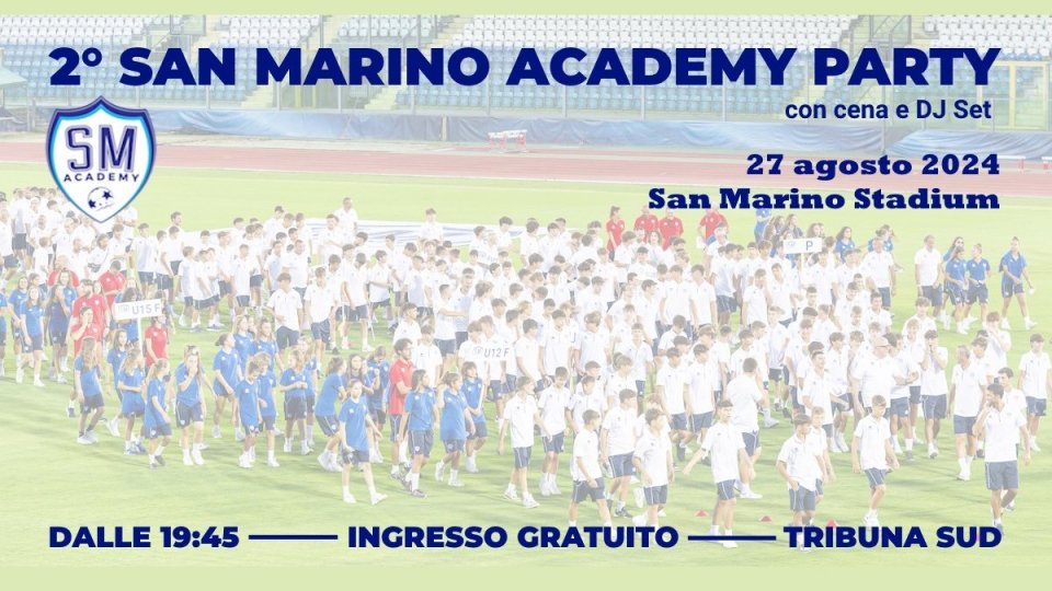 Fra una settimana il secondo San Marino Academy party