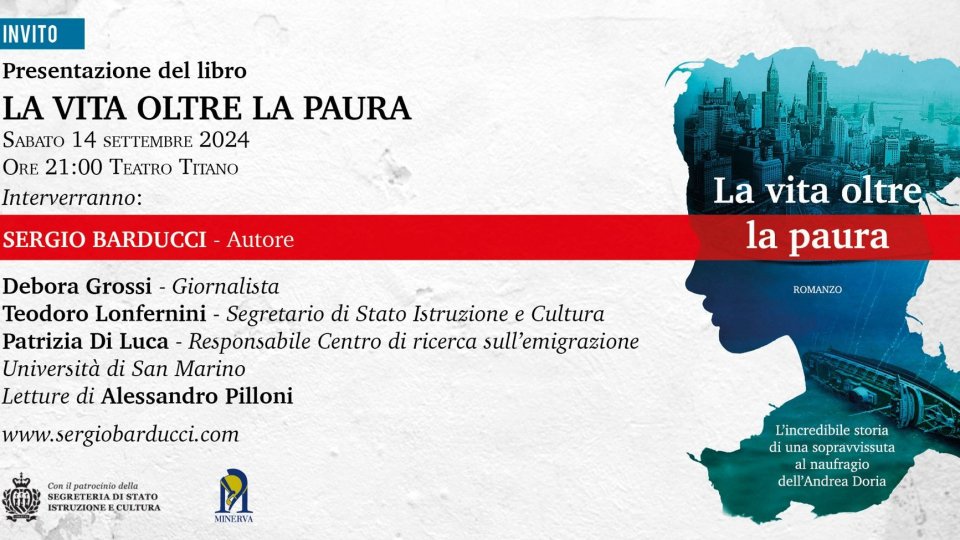 “La vita oltre la paura" al Titano il nuovo libro del giornalista e scrittore Sergio Barducci