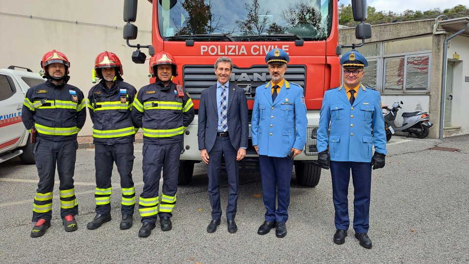 Il Segretario di Stato Andrea Belluzzi in visita istituzionale al Corpo di Polizia Civile