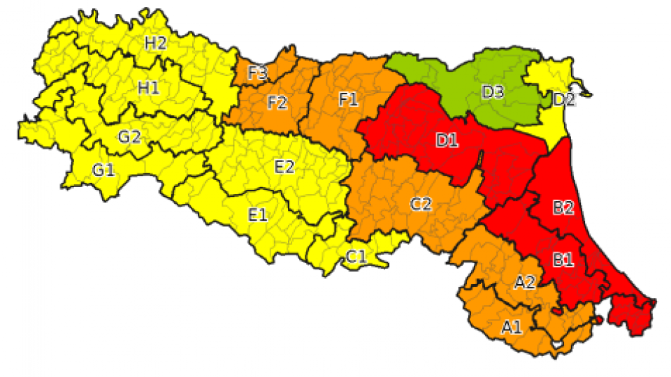 Territorio vulnerabile, l'allerta meteo diventa rossa per 'criticità idraulica'