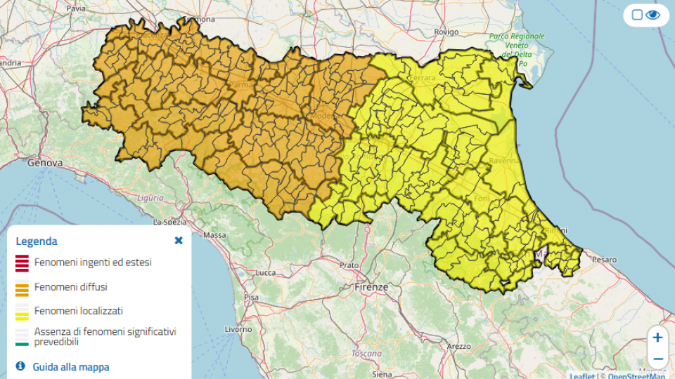 Allerta meteo: possibili piene e temporali in Romagna