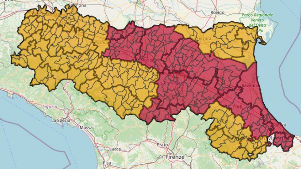 Maltempo: allerta della Protezione Civile regionale. Scuole chiuse a Ravenna e Cervia