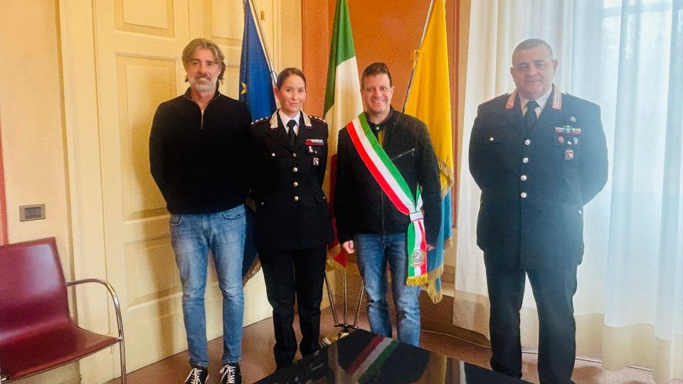 Il saluto del sindaco al Capitano Mariachiara Soldano