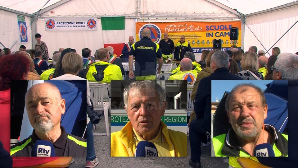 Nel servizio le interviste a Fabio Berardi (Protezione Civile San Marino), Odelco Merini (Protezione Civile Pesaro Urbino) e Mario Morigi (Associazione Radioamatori San Marino)