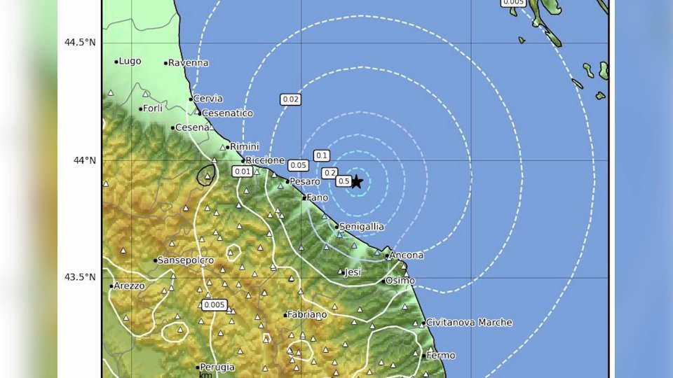 Terremoto 3.7 nei pressi di Senigallia: avvertito dalla popolazione