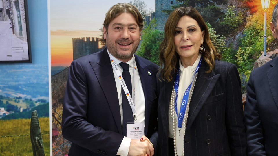 Pedini Amati inaugura lo stand di San Marino al WTM di Londra