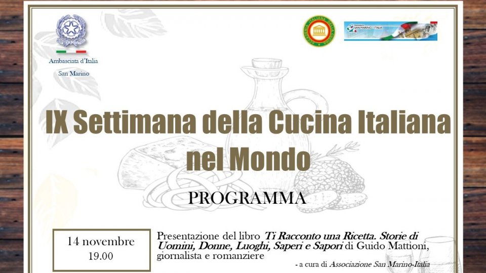 Ambasciata d'Italia: al via IX Edizione della Settimana della Cucina italiana nel Mondo