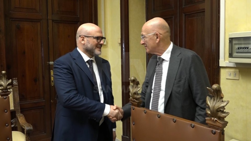 Il Segretario di Stato alla Giustizia Stefano Canti e il vice Ministro Francesco Paolo Sisto