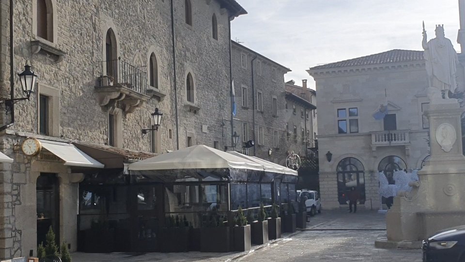 Il dehor in Piazza della Libertà