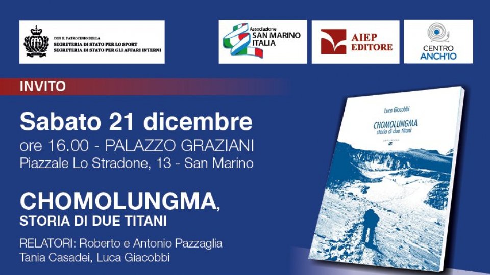 Chomolungma: l’impresa compiuta dai fratelli Roberto e Antonio Pazzaglia nel libro a Papazzo Graziani