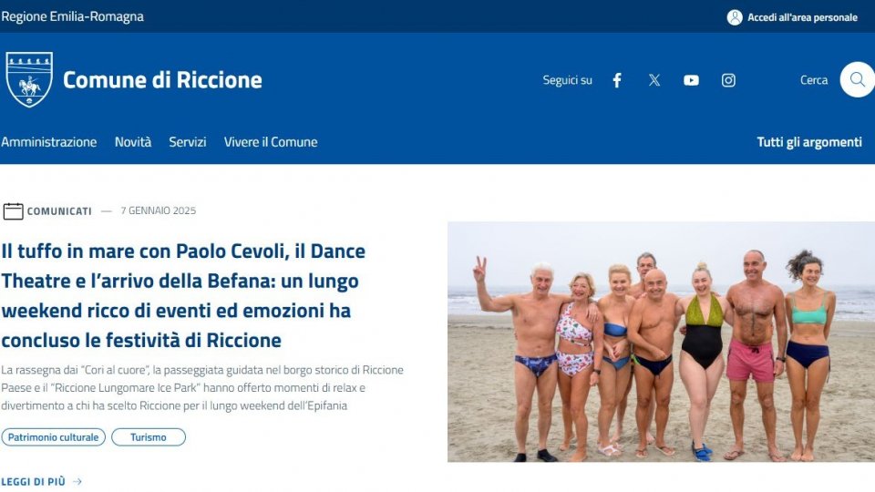 Il nuovo sito web del Comune di Riccione è online: digitalizzazione, semplificazione e accessibilità al servizio dei cittadini