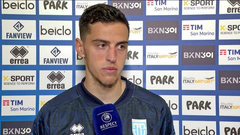 Lorenzo Capicchioni con la maglia della Nazionale sammarinese