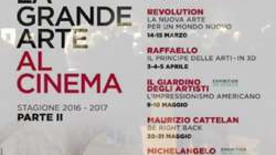 Nuovo cartellone per LA GRANDE ARTE AL CINEMAARTE AL CINE II parte: un'altra stagione al CONCORDIA