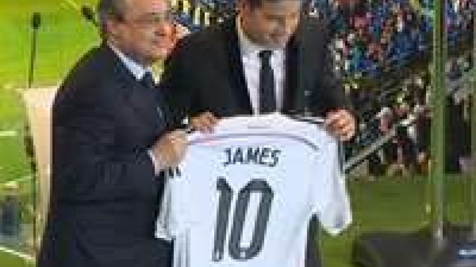 Il Real Madrid presenta il capocannoniere del mondiale RodriguezIl Real Madrid presenta il capocannoniere del mondiale Rodriguez