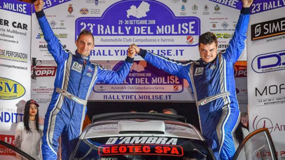 Rally del Molise: Bizzocchi dedica la vittoria a Bryan Toccaceli