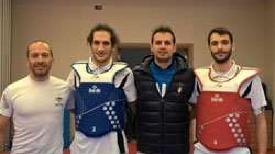 Taekwondo: Bernardi, Borgagni e Ceccaroni con l'olimpionico Molfetta.