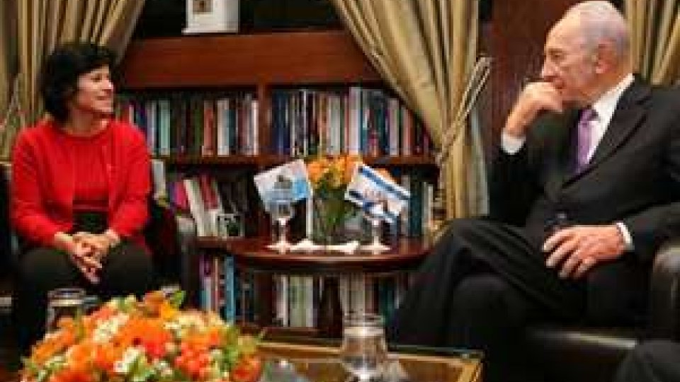 La Mularoni in Israele ha incontrato il presidente Shimon Peres