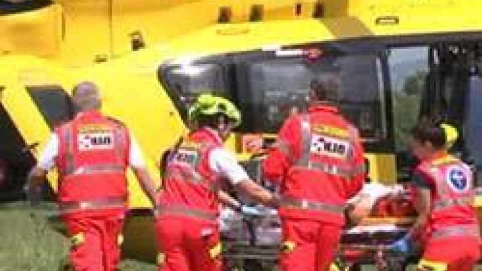 il ferito sull'ElisoccorsoScontro auto-scooterone a San Clemente: 41enne bulgaro in gravi condizioni