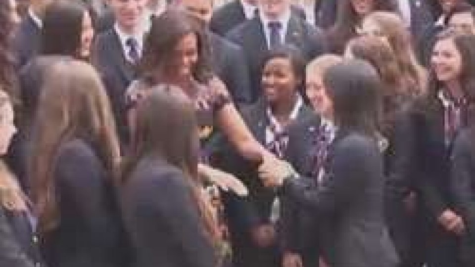 Michelle Obama a ExpoExpò: MIchelle Obama al padiglione Usa