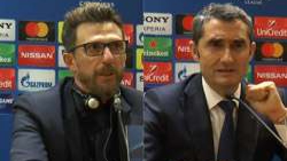 Valverde e Di FrancescoRoma in semifinale di Champions, Di Francesco: "È nata una filosofia"