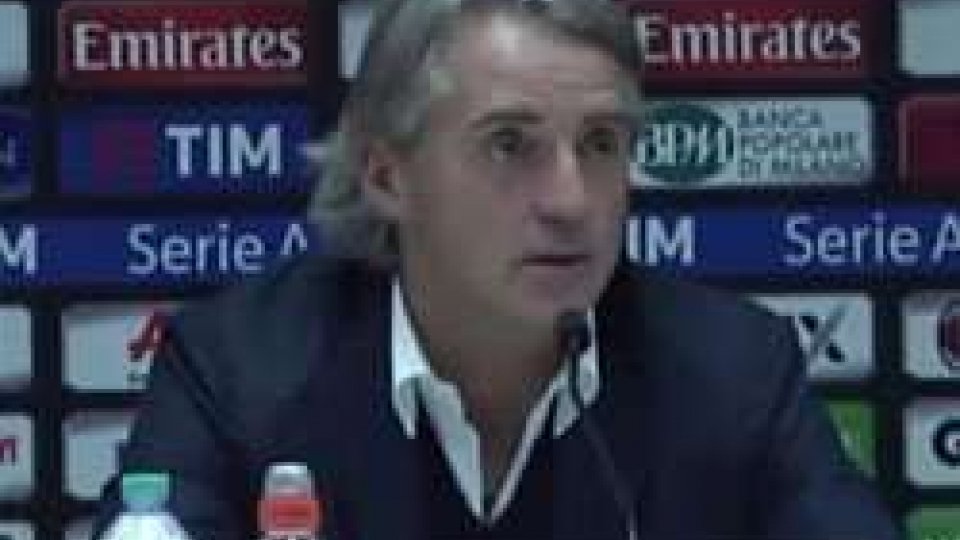 Il tecnico ManciniIl Milan vince per 3-0 il derby di San Siro: le interviste post partita