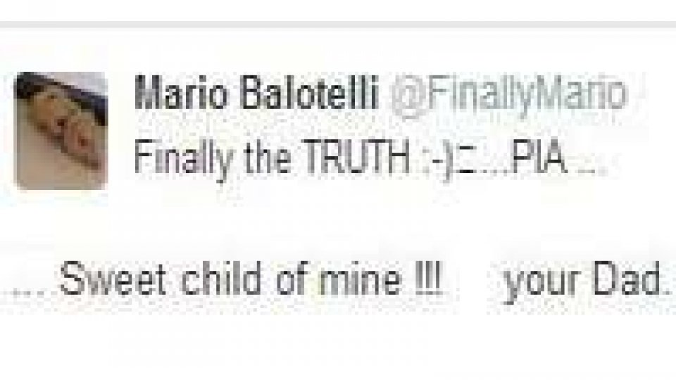 Mario Balotelli riconosce Pia, "dolce bimba mia"