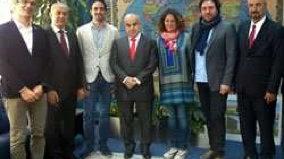 la delegazione del WTC San Marino insieme ad alcuni imprenditori qatarini