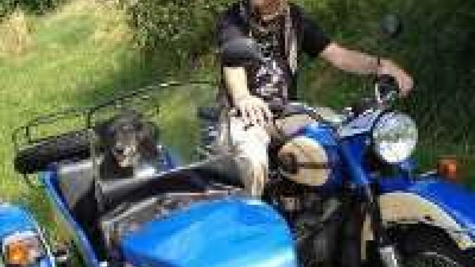 Operazione “Sidecar Smilla”: In sidecar con la cagnetta contro l'abbandono dei cani."Sidecar Smilla": in giro per l'Italia contro l'abbandono dei cani