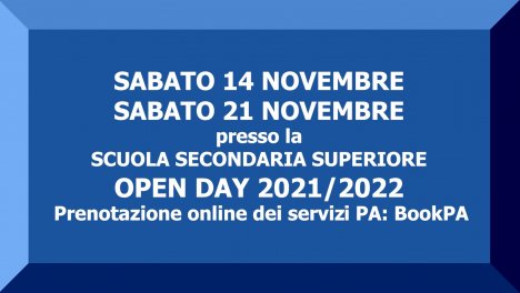 Le date dell'Open Day