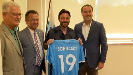 Schillaci con la maglia della nazionale di San Marino