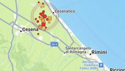 Romagna: serie di scosse, la più forte di magnitudo 4.1. Paura ma non risultano danni